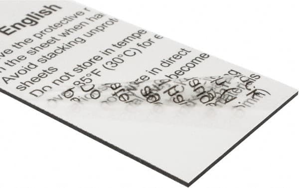 Gravotech - 8 Inch Long x 2 Inch High, Plastic Engraving Stock - White and Black - Exact Tooling
