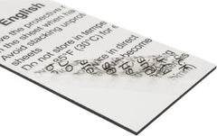 Gravotech - 8 Inch Long x 2 Inch High, Plastic Engraving Stock - White and Black - Exact Tooling