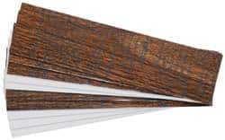 Gravotech - 8 Inch Long x 2 Inch High, Plastic Engraving Stock - Light Walnut and White - Exact Tooling