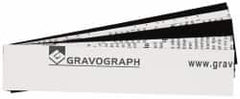 Gravotech - 10 Inch Long x 2 Inch High, Plastic Engraving Stock - White and Black - Exact Tooling