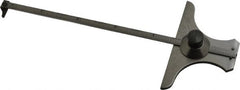 Starrett - 0 to 6 Inch Rule Measurement Range, 30 to 60° Angle Measurement Range, Steel Depth and Angle Gage with Rod - Exact Tooling