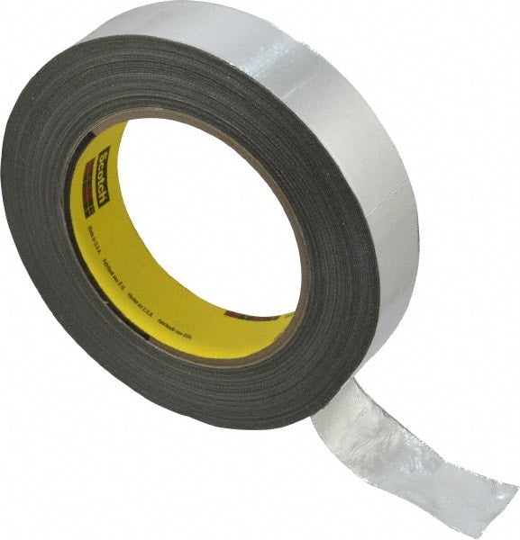 3M - 36 Yd Long x 1" Wide, Series 363, Silver Aluminum Tape - 7.3 mil Thick, 135 Lb/In Tensile Strength - Exact Tooling