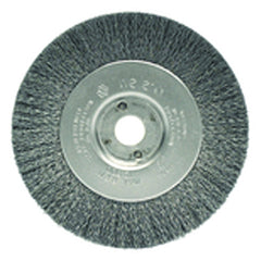 ‎4″ Diameter-3/8″-1/2″ Arbor Hole - Crimped Steel Wire Straight Wheel - Exact Tooling