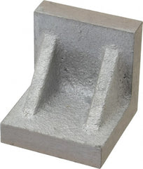 Interstate - 2" Wide x 2" Deep x 2" High Cast Iron Machined Angle Plate - Standard Plate, Flat Surface, Double Web, Single Plate - Exact Tooling