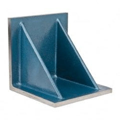 Interstate - 12" Wide x 12" Deep x 12" High Cast Iron Machined Angle Plate - Standard Plate, Flat Surface, Double Web, Single Plate - Exact Tooling
