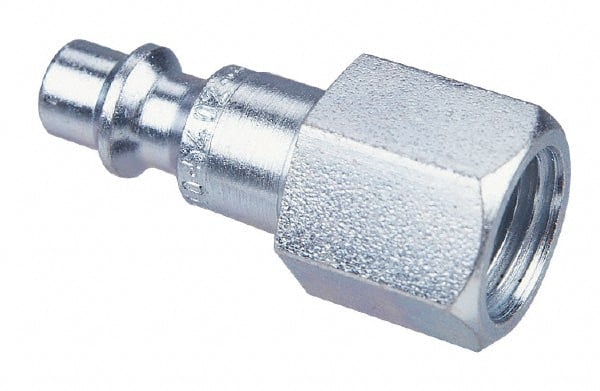 CEJN - 1/8 Female NPT Industrial Pneumatic Hose Connector - Steel Zinc Plated, 1/4" Body Diam - Exact Tooling