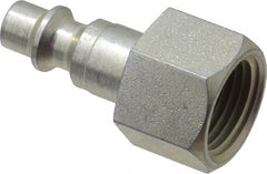 CEJN - 3/8 Female NPT Industrial Pneumatic Hose Connector - Steel Zinc Plated, 1/4" Body Diam - Exact Tooling