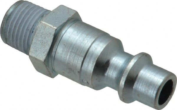 CEJN - 1/8 Male NPT Industrial Pneumatic Hose Connector - Steel Zinc Plated, 1/4" Body Diam - Exact Tooling