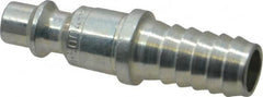 CEJN - Hose Barb Industrial Pneumatic Hose Connector - Steel Zinc-Plated, 1/4" Body Diam, 3/8" Hose ID - Exact Tooling