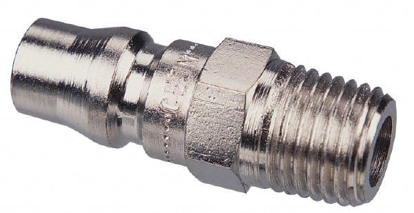 CEJN - 3/8 Male NPT Asian Pneumatic Hose Connector - Steel Zinc-Plated, 1/4" Body Diam - Exact Tooling