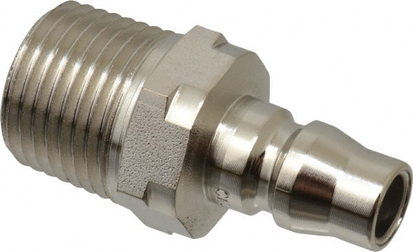 CEJN - 1/2 Male NPT Asian Pneumatic Hose Connector - Steel Zinc-Plated, 1/4" Body Diam - Exact Tooling