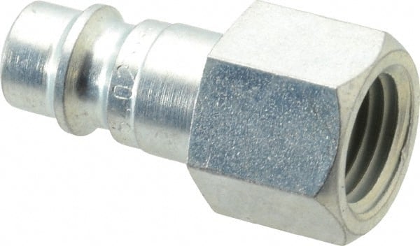 CEJN - 1/4 Female NPT European High Flow Pneumatic Hose Connector - Steel Zinc-Plated, 1/4" Body Diam - Exact Tooling