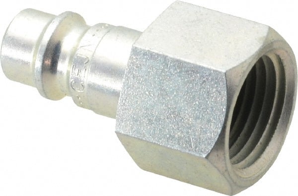 CEJN - 3/8 Female NPT European High Flow Pneumatic Hose Connector - Steel Zinc-Plated, 1/4" Body Diam - Exact Tooling