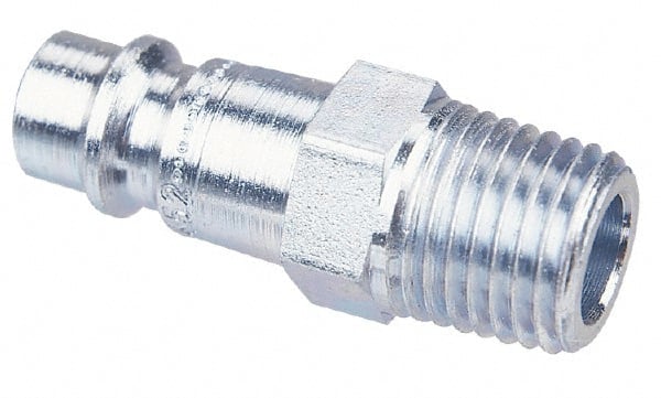 CEJN - 1/8 Male NPT European High Flow Pneumatic Hose Connector - Steel Zinc-Plated, 1/4" Body Diam - Exact Tooling