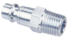 CEJN - 1/8 Male NPT European High Flow Pneumatic Hose Connector - Steel Zinc-Plated, 1/4" Body Diam - Exact Tooling
