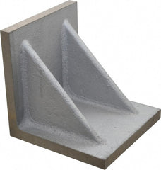 Interstate - 6" Wide x 6" Deep x 6" High Cast Iron Precision-Ground Angle Plate - Standard Plate, Flat Surface, Double Web, Single Plate - Exact Tooling