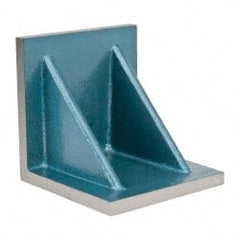 Interstate - 8" Wide x 8" Deep x 8" High Cast Iron Precision-Ground Angle Plate - Standard Plate, Flat Surface, Double Web, Single Plate - Exact Tooling