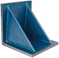 Interstate - 12" Wide x 12" Deep x 12" High Cast Iron Precision-Ground Angle Plate - Standard Plate, Flat Surface, Double Web, Single Plate - Exact Tooling