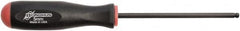 Bondhus - 5mm Hex Ball End Driver - 4.3" Blade Length, Rubber Grip Handle, 219mm OAL - Exact Tooling
