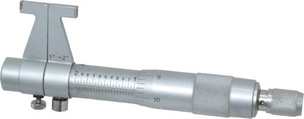 Value Collection - 1 to 2", Mechanical Inside Micrometer - 0.001" Graduation, 0.001" Accuracy, Ratchet Stop Thimble - Exact Tooling