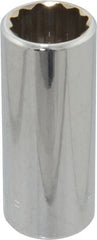 Blackhawk by Proto - 5/8", 3/8" Drive, Deep Hand Socket - 12 Points, 2-1/8" OAL, Chrome Finish - Exact Tooling