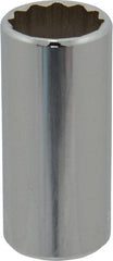 Blackhawk by Proto - 3/4", 3/8" Drive, Deep Hand Socket - 12 Points, 2-15/64" OAL, Chrome Finish - Exact Tooling