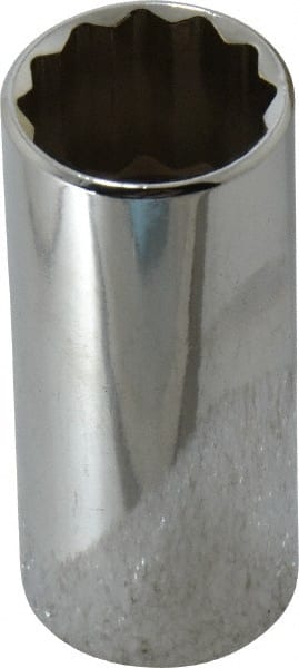 Blackhawk by Proto - 13/16", 3/8" Drive, Deep Hand Socket - 12 Points, 2-1/2" OAL, Chrome Finish - Exact Tooling