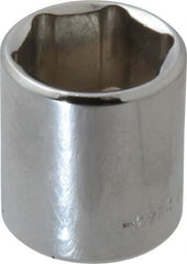 Blackhawk by Proto - 3/8" Drive, Standard Hand Socket - 6 Points, 1-13/64" OAL, Chrome Finish - Exact Tooling