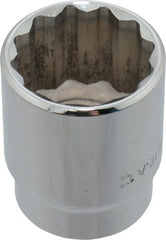 Blackhawk by Proto - 1", 1/2" Drive, Standard Hand Socket - 12 Points, 1-37/64" OAL, Chrome Finish - Exact Tooling