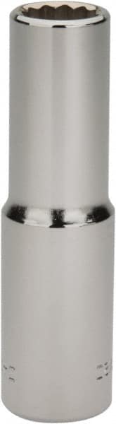 Blackhawk by Proto - 1/2", 1/2" Drive, Deep Hand Socket - 12 Points, 3-1/8" OAL, Chrome Finish - Exact Tooling