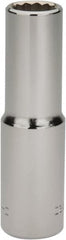 Blackhawk by Proto - 1/2", 1/2" Drive, Deep Hand Socket - 12 Points, 3-1/8" OAL, Chrome Finish - Exact Tooling