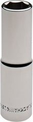 Blackhawk by Proto - 9/16", 1/2" Drive, Deep Hand Socket - 6 Points, 3-3/32" OAL, Chrome Finish - Exact Tooling