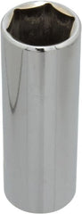 Blackhawk by Proto - 13/16", 1/2" Drive, Deep Hand Socket - 6 Points, 3-3/32" OAL, Chrome Finish - Exact Tooling