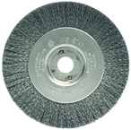 4" Diameter - 3/8-1/2" Arbor Hole - Crimped Stainless Straight Wheel - Exact Tooling
