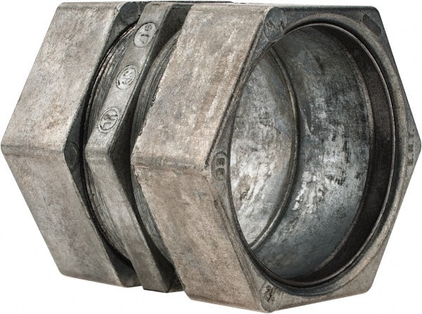Thomas & Betts - 2-1/2" Trade, Die Cast Zinc Compression EMT Conduit Coupling - Noninsulated - Exact Tooling