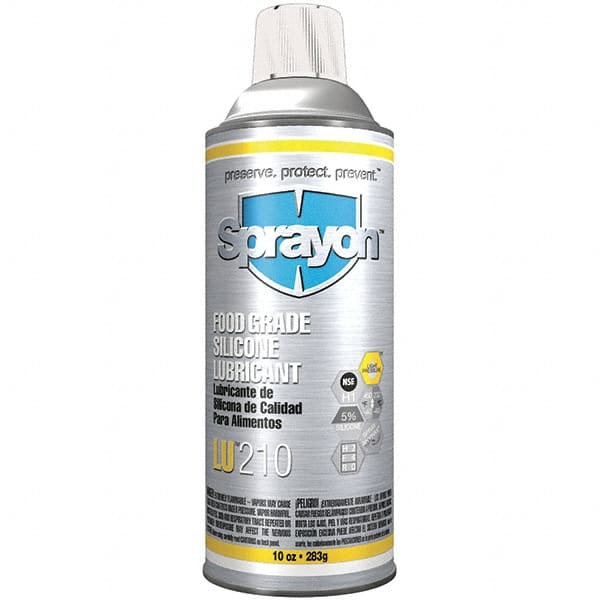 Sprayon - 12 oz Aerosol Silicone Penetrant/Lubricant - Clear, -40°F to 450°F, Food Grade - Exact Tooling