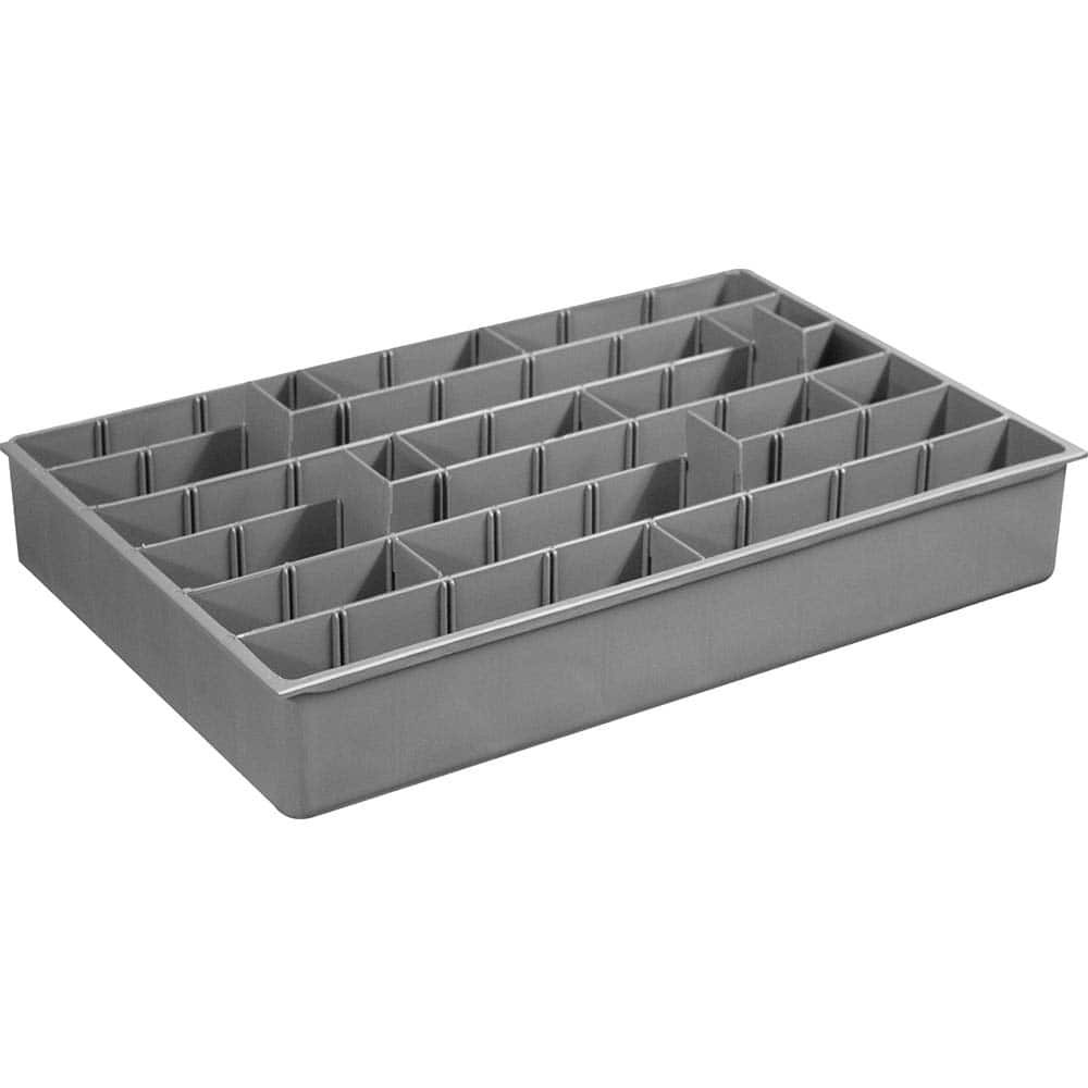 Durham - Small Parts Boxes & Organizers; Type: Compartment Box ; Width (Inch): 11-15/16 ; Depth (Inch): 18-1/16 ; Height (Inch): 2.96875 ; Number of Compartments: Adjustable - Exact Tooling