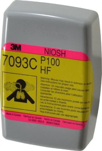 3M - Olive and Magenta P100 Filter - Series 7000, Protects Against Hydrogen Fluoride - Exact Tooling