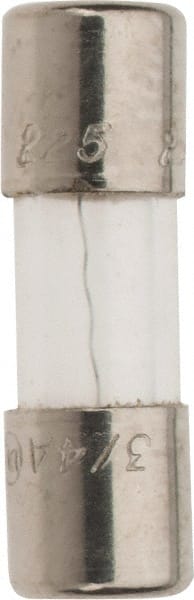 Ferraz Shawmut - 140 VDC, 350 VAC, 0.75 Amp, Fast-Acting Miniature Glass Fuse - Clip Mount, 15mm OAL, 10 at 125 V kA Rating, 5mm Diam - Exact Tooling