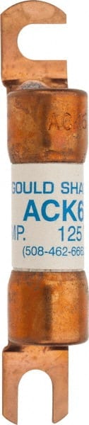 Ferraz Shawmut - 6 Amp Time Delay Round Forklift & Truck Fuse - 125VAC, 125VDC, 3.07" Long x 0.5" Wide, Bussman ACK6, Ferraz Shawmut ACK6 - Exact Tooling