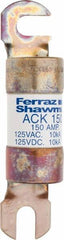 Ferraz Shawmut - 150 Amp Time Delay Round Forklift & Truck Fuse - 125VAC, 125VDC, 4.72" Long x 1" Wide, Bussman ACK150, Ferraz Shawmut ACK150 - Exact Tooling