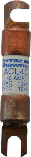 Ferraz Shawmut - 40 Amp General Purpose Round Forklift & Truck Fuse - 125VAC, 125VDC, 3.07" Long x 0.5" Wide, Bussman ACL40, Ferraz Shawmut ACL40 - Exact Tooling