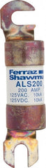 Ferraz Shawmut - 200 Amp General Purpose Round Forklift & Truck Fuse - 125VAC, 125VDC, 4.71" Long x 1" Wide, Bussman ALS200, Ferraz Shawmut ALS200 - Exact Tooling
