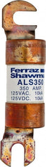Ferraz Shawmut - 350 Amp General Purpose Round Forklift & Truck Fuse - 125VAC, 125VDC, 4.71" Long x 1" Wide, Bussman ALS350, Ferraz Shawmut ALS350 - Exact Tooling