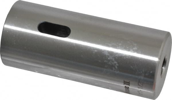 Interstate - MT1 Inside Morse Taper, Standard Morse Taper to Straight Shank - 3-1/2" OAL, Medium Carbon Steel, Hardened & Ground Throughout - Exact Tooling