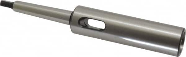 Interstate - MT2 Inside Morse Taper, MT1 Outside Morse Taper, Extension Morse Taper to Morse Taper - 6-1/4" OAL, Medium Carbon Steel, Soft with Hardened Tang - Exact Tooling