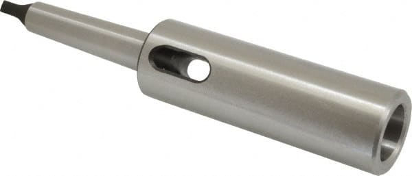 Interstate - MT3 Inside Morse Taper, MT2 Outside Morse Taper, Extension Morse Taper to Morse Taper - 7-3/4" OAL, Medium Carbon Steel, Soft with Hardened Tang - Exact Tooling
