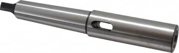 Interstate - MT3 Inside Morse Taper, MT4 Outside Morse Taper, Extension Morse Taper to Morse Taper - 9-1/2" OAL, Medium Carbon Steel, Soft with Hardened Tang - Exact Tooling