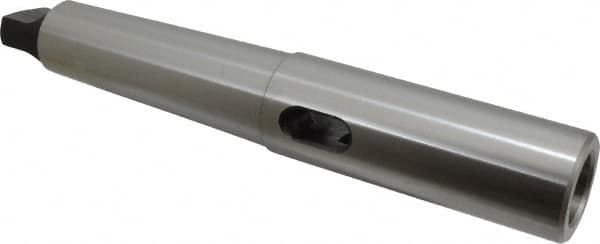 Interstate - MT4 Inside Morse Taper, MT5 Outside Morse Taper, Extension Morse Taper to Morse Taper - 11-7/8" OAL, Medium Carbon Steel, Soft with Hardened Tang - Exact Tooling