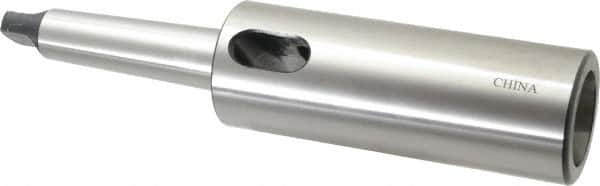 Interstate - MT5 Inside Morse Taper, MT4 Outside Morse Taper, Extension Morse Taper to Morse Taper - 11-7/8" OAL, Medium Carbon Steel, Soft with Hardened Tang - Exact Tooling